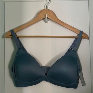 Auden Blue Lightly Lined Wirefree Bra Size 36C New With Tags